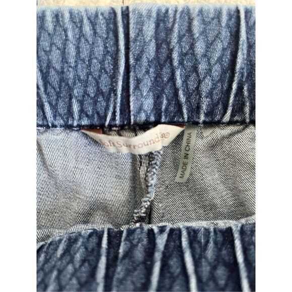 SOFT SURROUNDINGS Metro Jeggings Stretch Cotton Jeans Diamond Print Size… - Picture 2 of 6